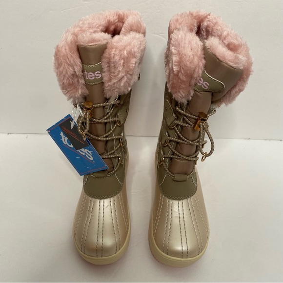 Girls Totes Shirley Pink Winter High Boots - Picture 15 of 16